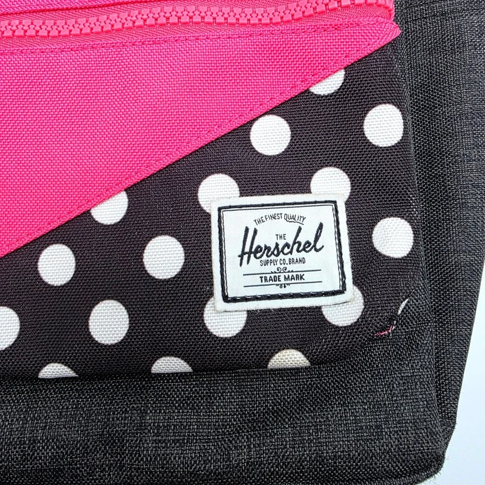 Herschel Supply Co Heritage Kids Backpack Grey Pink Polka Dot Mini Bag